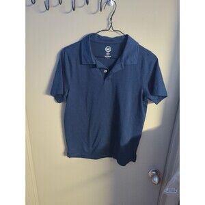 Wonder Nation Boys Polo – Husky Size Large 10‑12, Blue Cove, Polo Uniform Shirt